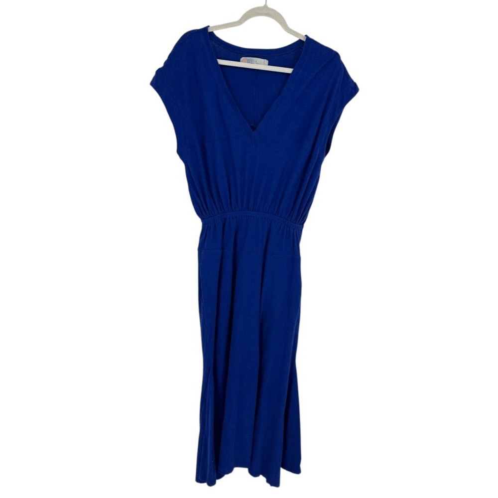 Free People Beach Midi Dress Size S Cotton Hemp Pockets Vacation Casual - Picture 2 of 13